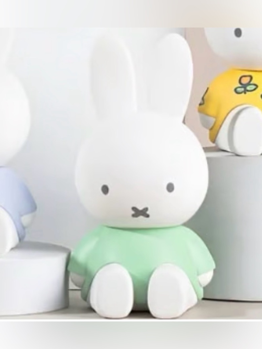 miffy White Bunny Figure phone holder  Green Outfit mystery box new
